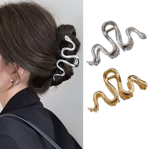 Pinzas Grandes de Metal para Cabello Tipo Mariposa 2 Piezas miniatura 1