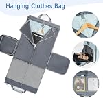 Ytonet Foldable Garment Bags for Travel, Convertible Travel Sports Duffel Bag, Blue, Foldable