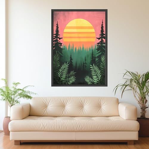 Tableau paysage naturel 80x120cm pour habiller un grand mur vide et apporter de la chaleur - 3