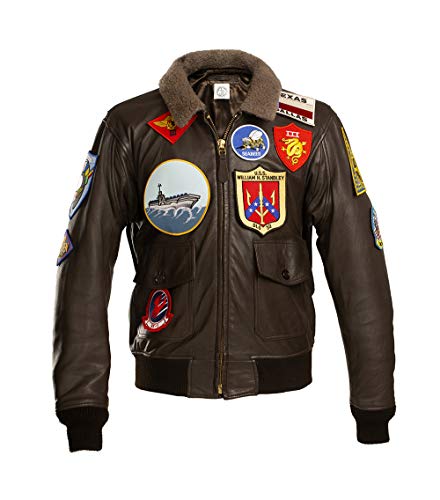 G1 US Navy Leather Flight Jacket Top Gun Maverick Cazadora DE PILOTO...