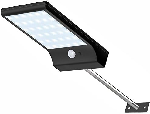 YESDA Solar Lights Outdoor, 36 LED Solar Lights with Mounting Pole Motion Lights Black cover for Patio Barn Garage (Cold White)