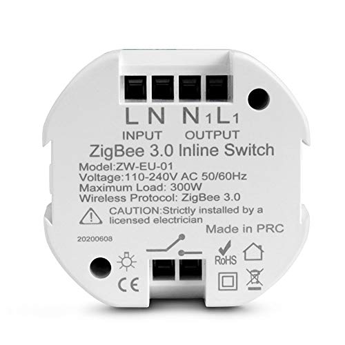 Yagusmart Zigbee/WiFi Smart Lichtschalter DIY Breaker Modul, 2 Way, Smart Life/Tuya APP Fernbedienung, Work with Alexa Google Home (1 gang, zigbee)