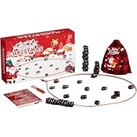 Magnetic Chess Game,Family Board Games Set for Kids and Adults,Strategy Table Top Magnet Game for Kids Puzzle Thinking Magnetic Chess Board for Christmas Birthday Gift (Christmas Rope)