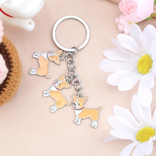 OBEISN Moderner Schlüsselanhänger Mit Chihuahua-Motiv, Geschenkideen Für Frauen, Geburtstag, Freundin, Schwester, Kollegin, Kreative Dekoration, Ideal Als Geburtstagsgeschenk, Geschenke Für Frauen