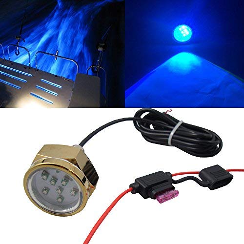 NSLUMO Led Boat Drain Plug Light 27W Blue Cree LED Boat Drain Plug Underwater Light, 9X3W/27W, Garber-Fishing, Swimming, Diving, 1/2" NPT Boat Underwater Diving Fishing Lamp Deck/Marine/Boat