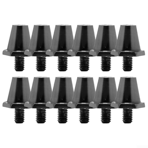 Honseadek - Honseadek Lot de 12 crampons M5 de 11 mm, filetage de 13 mm et 12 crampons de rechange en alliage d'aluminium pour chaussures de football de 5 mm de diamètre, compatibles avec la plupart des marques