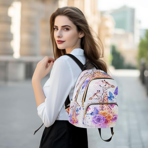 Bolso casual y mochila diaria rosa con diseño de acuarela 6