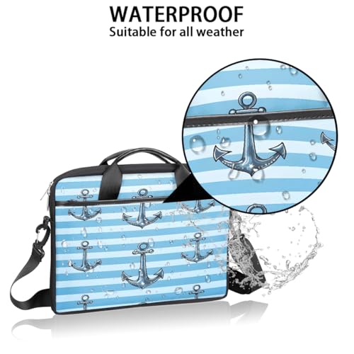 Bolso para portátil con patrón de anclas 15 pulgadas miniatura 3