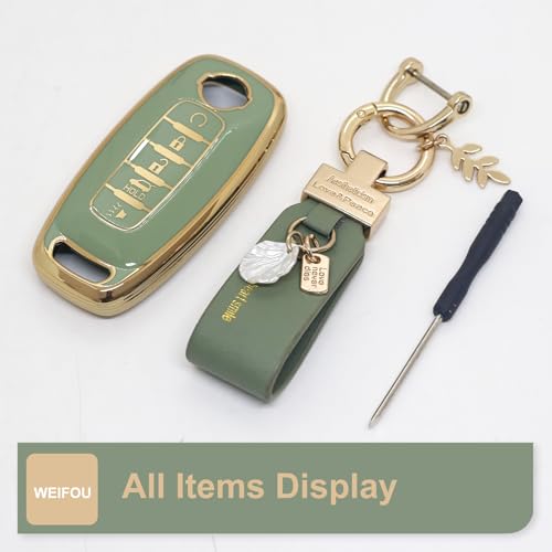 Funda dorada para llavero Nissan B carcasa protectora de llaves 7