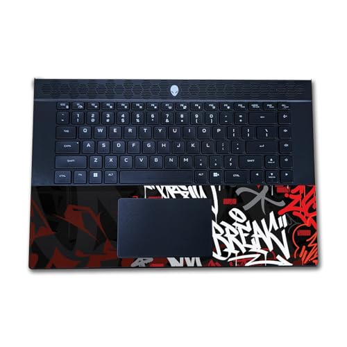 Image of Laptop Skin Compatible with Alienware M16 R2 (2024) - Red Tag - Premium 3M Vinyl Protective Wrap Decal Cover - Easy to Apply | Crafted in The USA by MightySkins