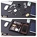 ProCase Wood Valet Tray for Men with Removable Pad, Catchall EDC Organizer in Nightstand, Entryway, Bedroom, Storage Dish for Jewelry, Key, Perfume, Watch -Black, With designed compartments