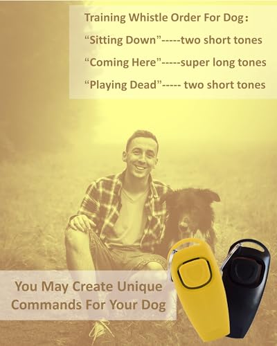 TODREMOU Dog Whistle Recall Training 2 Pack-Professional High Pitch-Can Be Heard By Human Ears, Yellow+Black - Image 4