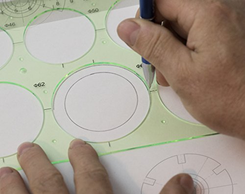 Professional Quality Small And Large Circle Templates Set With Erasing Shield For Drawing, Drafting And Creating By Rockwell Galleries - Circle Drawing Template For Office, Class Or Personal Drawings #TOP2