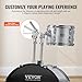 VEVOR Adult Drum Set, 5-Piece, 22 inches Complete Full Size Drum Kit with Bass Toms Snare Floor Drum Adjustable Throne Stands Cymbal Hi-Hat Pedal and Drumsticks, Beginner Drum Kit for Adults