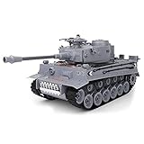  WZRYBHSD Tanque De Control Remoto De 2.4Ghz para Niños Adultos, 1/18 Tanque RC con Sonido Y Luz Todo Terreno RC Tanque De Batalla Juguete Que Dispara Airsoft Bullets Vehículo Militar De Tanque