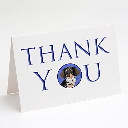 Caroline's Treasures CK8955GCA7P Chihuahua Dapple #1 Thank You Greeting Cards and Envelopes Pack of 8 Blank Cards with Envelopes Whimsical A7 Size 5x7 Blank Note Cards