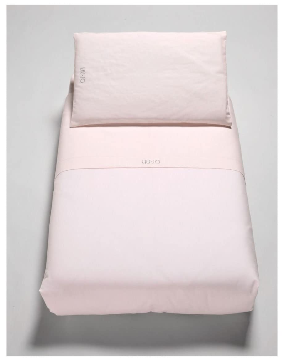 Russo Tessuti Set 3 Pezzi Completo Lenzuola Cotone Culla Lettino LIUJO Baby Glitter Logo Liu Jo-Rosa-Culla Passeggino