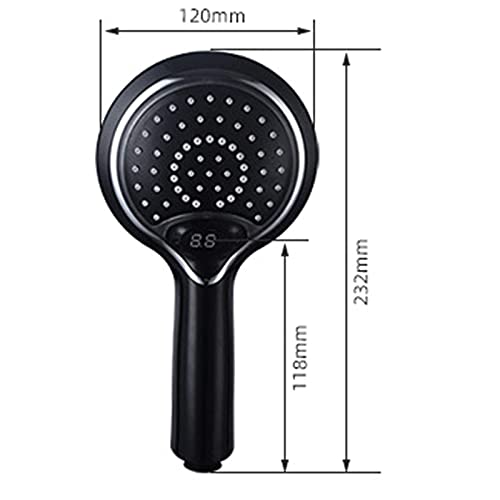Ducha de mano LED LaseVe con manguera y boquilla de silicona miniatura 3