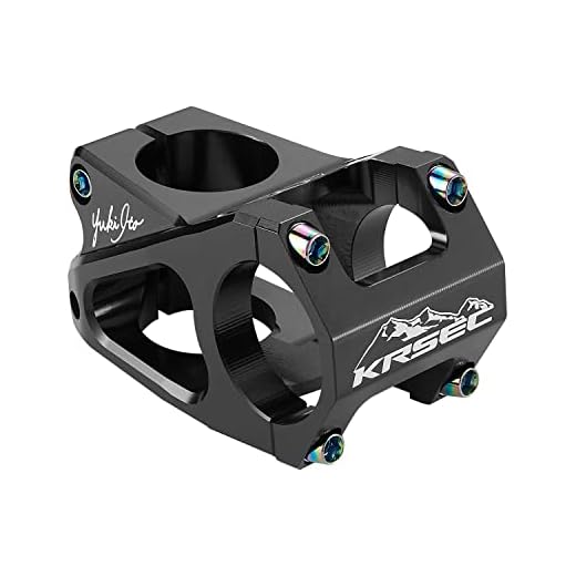 Mountain bike Stem 45mm MTB Short Handlebar Stems Ultralight CNC Aluminum Alloy 31.8*28.6mm For Bicycle Enduro Trail AM XC FR DH Cycling Parts (Black)