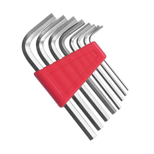 Miniatura 5 de Juego De 8 Llaves Hexagonales De Cabeza De Bola, Kit De Llaves Allen En Forma De L Con Soporte Rojo, Llaves Hexagonales Métricas De Extremo De Bola Para Montaje De Muebles Y Reparación De Bicicletas
