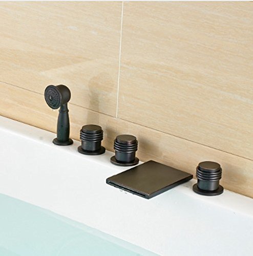 Robinet de baignoire cascade luxe en bronze huilé 3 trous Gowe
