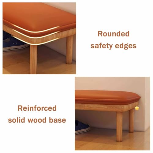 Banc à chaussures avec coussin et double étagère de rangement compacte - 4