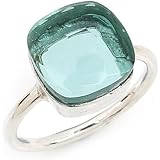 Simple Aquamarine Ring - Silver Statement Ring- Aqua Gemstone Silver Ring- Green Aquamarine Silver Ring- Wedding Silver Ring, Ring for Women