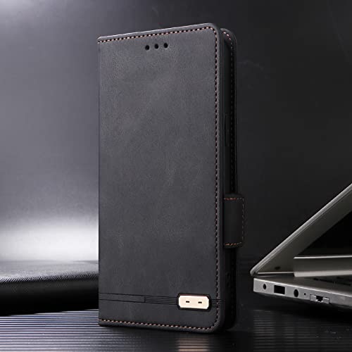 Capa para Xiaomi Poco F6 Capinha de couro PU com suporte para cartão case flip de proteção com fecha