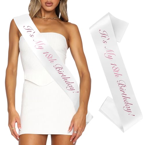 Birthday Queen 18th Sash & Decorations - Happy 18th Birthday Gifts for Girls