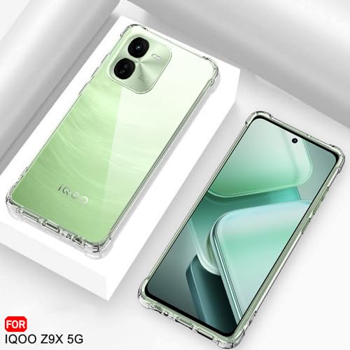 Image of TheGiftKart Crystal Clear Back Cover Case for iQOO Z9X 5G | Shockproof Soft TPU Case | Cushioned Edges for Ultimate Protection Back Cover Case for iQOO Z9X 5G (TPU, Transparent)