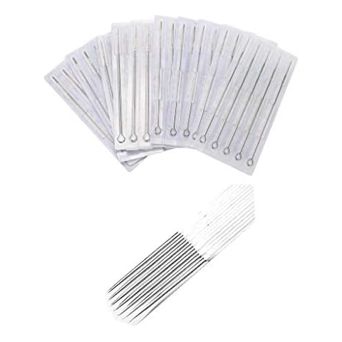 Tattoo Needles,New Star Tattoo 50PCS 15RM Curved Round Magnum Sterile Disposable Tattoo Needles Supply 1215RM Cover