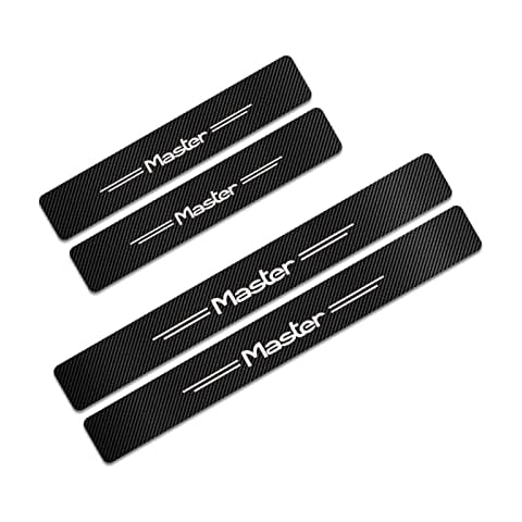 Car Door Sill Protector Strips for Ren-ault Clio Alaskan Espace Kangoo Kwid Latitude Master, 4Pcs Carbon Fiber Sill Guard Scuff Plate Stickers Auto Styling Trim Accessories, Master Cover