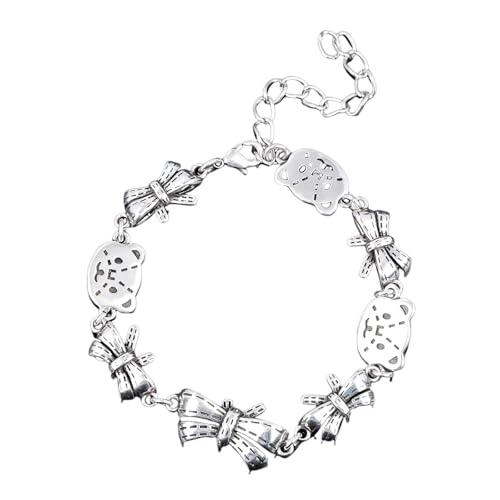 Pulsera vintage de lazo de oso para evitar alergias en joyería de cosplay