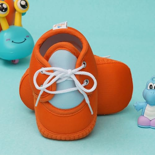 Image of Neska Moda 6 To 12 Months Baby Boys & Baby Girls Cute Soft Cotton Pre-Walker Lace Booties-BT4713