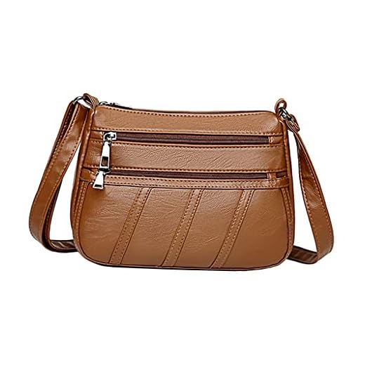 Newmind Bolsa tiracolo de couro PU para mulheres, casual, bolsa de ombro, bolsa de mão, bolsa para mulheres, escritório, crossbody, Marrom