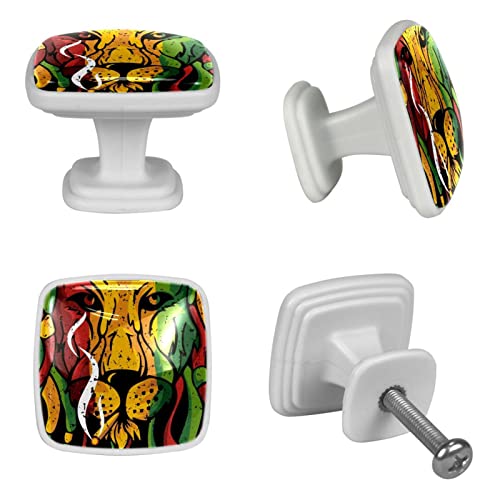 Lion-Rasta-Graphics-Drawer-Knobs-Dresser-Pull-Handle-Kitchen-Drawer-Pulls-Cupboard-Cabinet-Hardware-for-Home-Office-Bathroom-4-Pack