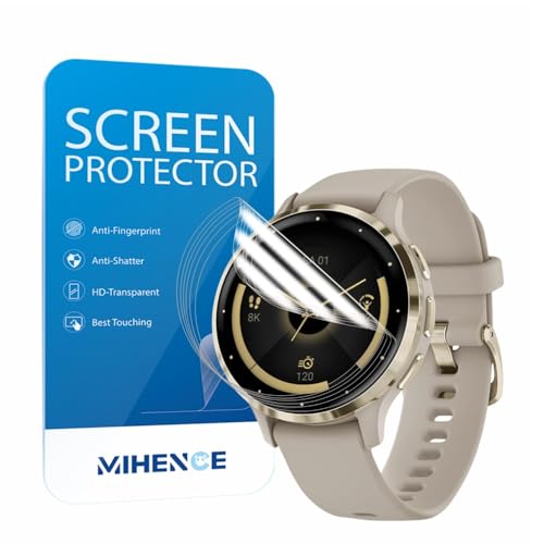 MIHENCE Protector de pantalla compatible con Garmin Venu 3 láminas, TPU de alta calidad Ultra HD, protector de pantalla compatible con reloj inteligente Venu 3 [3 unidades]