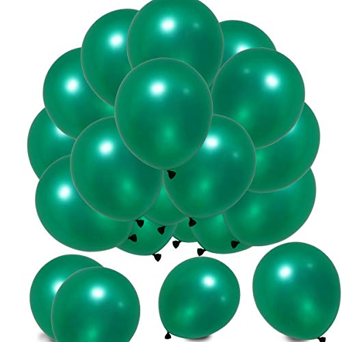 Elecrainbow 12 Inches 320 Grams Thickened Dark Green Balloons,Green Party Supplies For Birthday Wedding Baby Shower St Patrick's Day Thanksgiving Jungle Woodland Animal Party,100 Count #TOP5