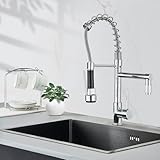 Haute qualité:Notre robinet de cuisine est composé d'une construction en laiton massif . Avec notre mitigeur de cuisine au design haut de gamme, vous obtenez un robinet de cuisine pratique. Notre produit est de haute qualité, sûr et durable.