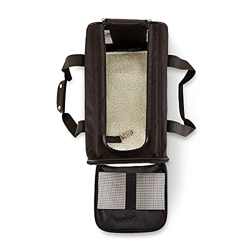 Amazon Basics AMZSC-002 Tragetasche für Hund Haustiere mit weichen Seiten, Größe M, Schwarz, 42 L x 24 W x 25 H cm