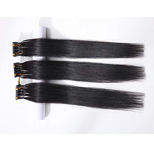 6D Second-Generation Hair Extension Pure Virgin Hair Straight Long Hair Soft Real Human Hair for Women,A 3 Rows,40CM(16 IN)