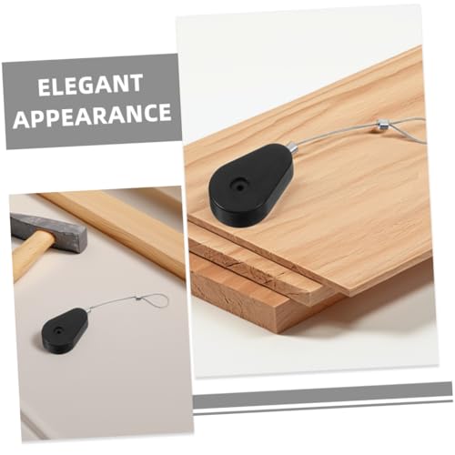 3Pcs Retractable Anti Theft Cable Case Steel Wire Lock para Garajes | Construcción de Plástico y Acero, Acabado Negro, Estilo Práctico Simple, Uso en Almacén miniatura 7
