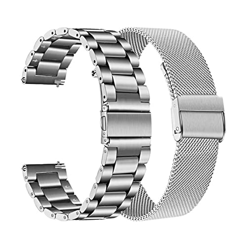 BAILONGMA Edelstahl-Riemen passen for Garmin Forerunner 55 245 645M Smart Watch-Band Metallarmband-Gurte for Ansatz S40 S12 S42. Korrektur (Band Color : Package 2, Size : for Forerunner 55) Cover
