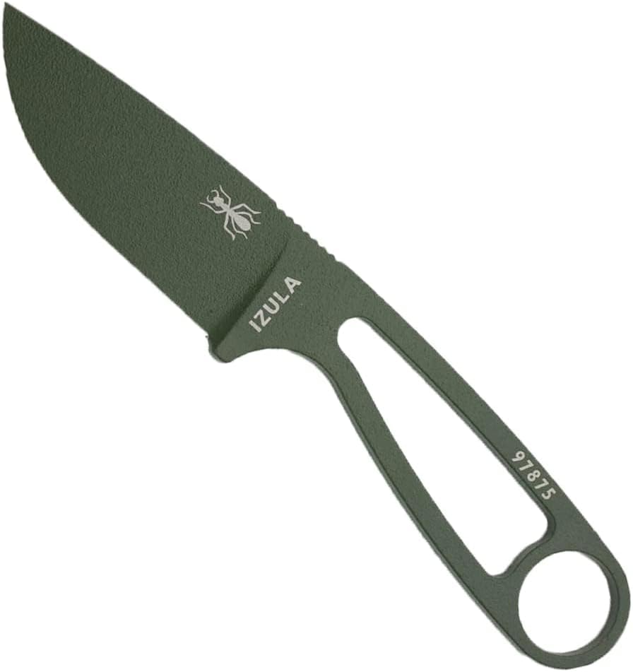 ESEE Izula Fixed Blade Knife w/Molded Polymer Sheath and Clip Plate