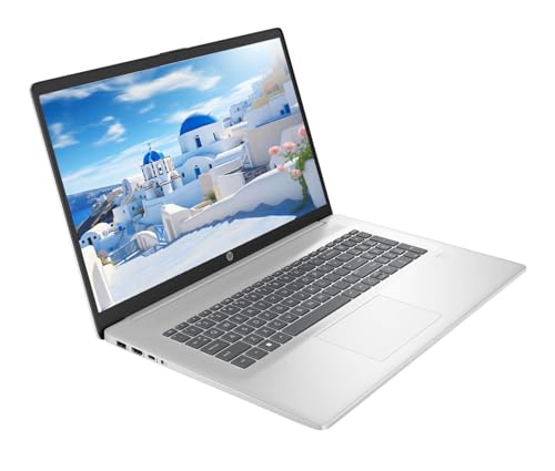 Image of HP 17.3 inch HD+ Laptop, with Free Lifetime Microsoft Office 2024, Intel Core i5-1334U, 12GB RAM, 256GB SSD, Intel Iris Xe Graphics, Windows 11 Pro, Natural Silver, with USB Hub