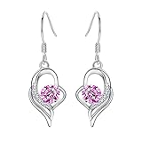 HUYTBYG Temperament - Pendientes largos de corazón para mujer, diseño de corazón, talla única, Cobre, Sin piedra preciosa