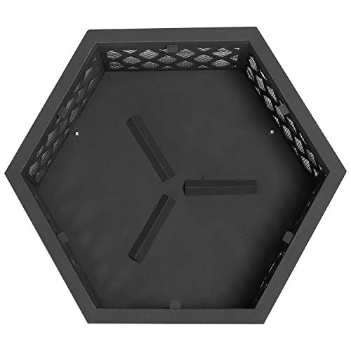 Brasero de jardin 61 cm noir pour chauffage extérieur de terrasse - 6