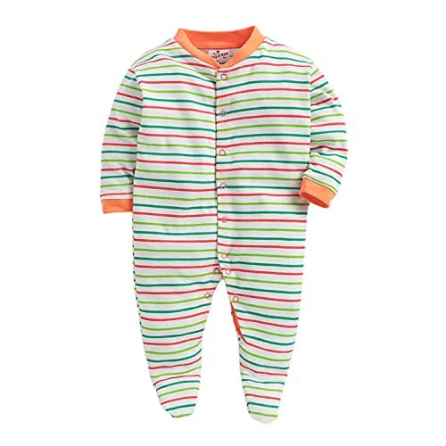 Image of Pooja Baby Rompers Sleepsuit Kid's Cotton All Over Print Night Suits Pack of 3