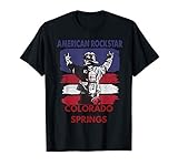American Rockstar Colorado Springs Colorado firefighter T-Shirt