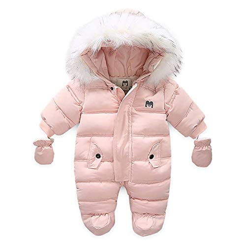 Kaizizi Baby Jongens Meisjes Winter Eendelige Voetjes Sneeuwpak Bont Trim Hooded Rits Jumpsuit Jas Dikke Warm Down… - Image 4